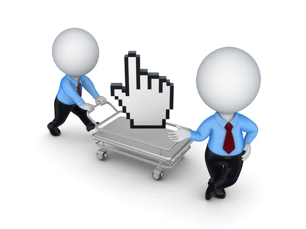 Cursor on a handcart. — Stock Photo, Image