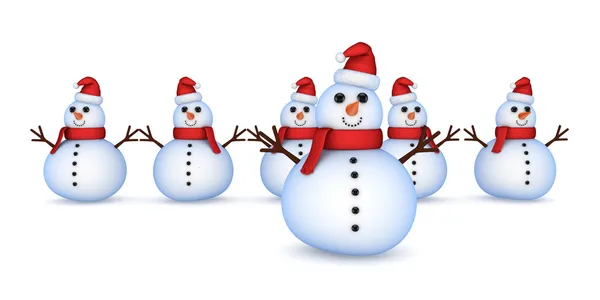 Christmas snowmans. — Stock Photo, Image