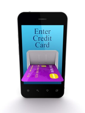 renkli kredi kartı cep telefonunuza bağlı.