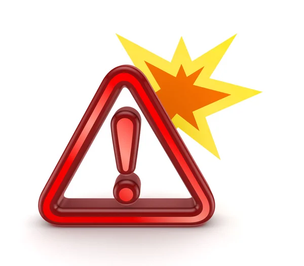 Red warning symbol. — Stock Photo, Image