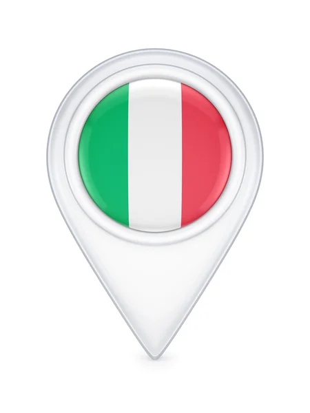 Pictogram met Italiaanse vlag. — Stockfoto