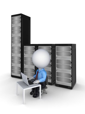 3D küçük kişi ve sterlin işareti.