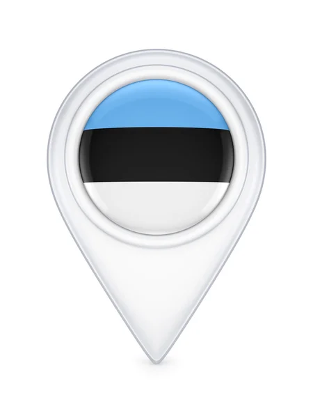 Icon with estonian flag. — Stock Photo, Image