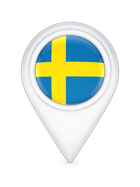 Icon with swedish flag. — Stock Photo, Image