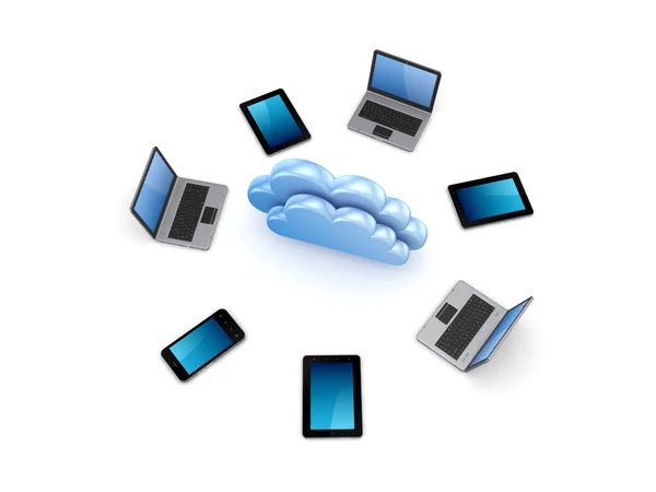 Concept de Cloud Computing. — Photo