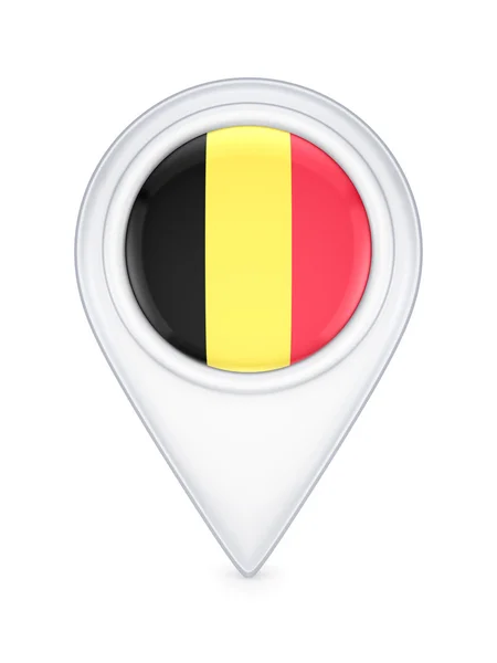 Icon with belgian flag. — Stock Photo, Image