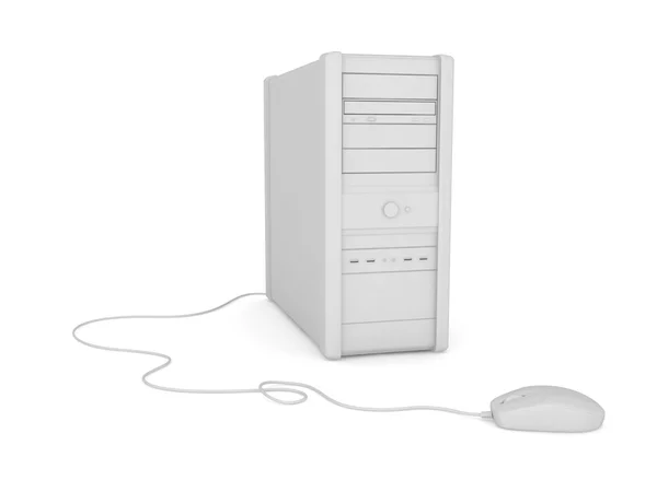 PC isolado em branco . — Fotografia de Stock