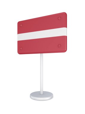 Letonya bayrağı ile bunner.