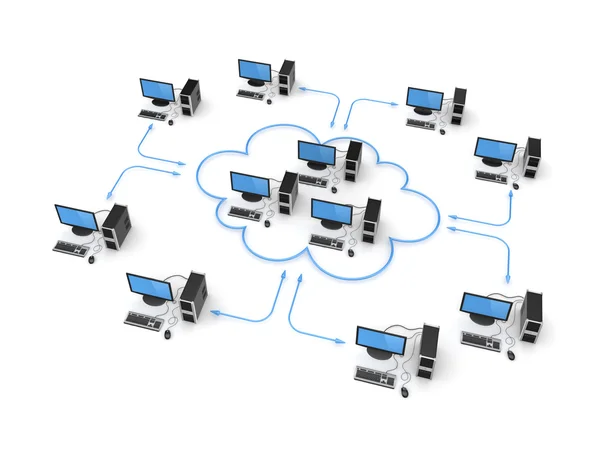 Concepto de computación en nube. —  Fotos de Stock