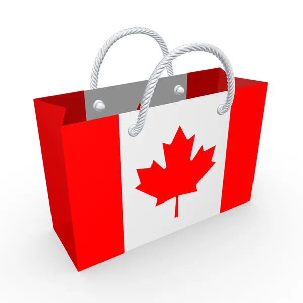 加拿大国旗的数据包. — 图库照片