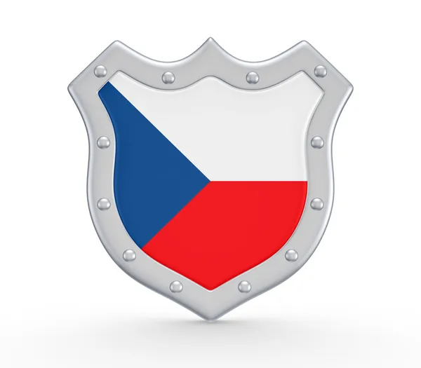 Coat of Arms with flag of Czech Republic. — Stock Photo, Image