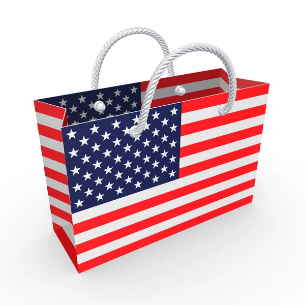 Packet with flag of America. — Stock Photo, Image