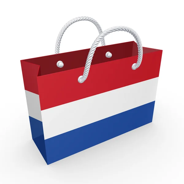 Pakket met vlag van Nederland. — Stockfoto