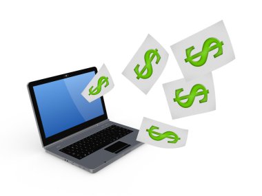 defter ve Doları sembolü.