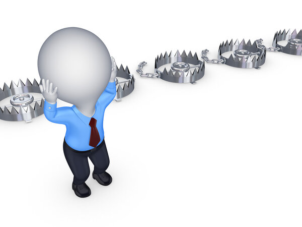 Железные ловушки и тревожный трехмерный маленький человек
.