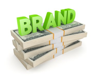 euro yığını üzerinde kelime markası.