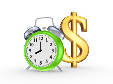 Yeşil izlemek ve dolar işareti.