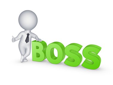 3D küçük kişi ve Word'ün patronu.