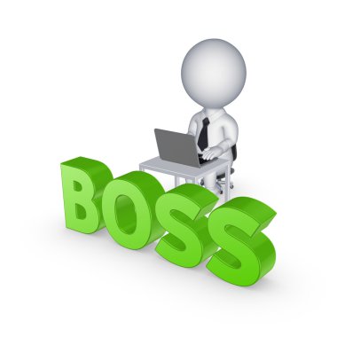 3D küçük kişi ve Word'ün patronu.