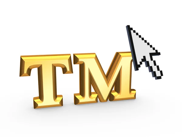 Курсор и символ ТМ . — стоковое фото