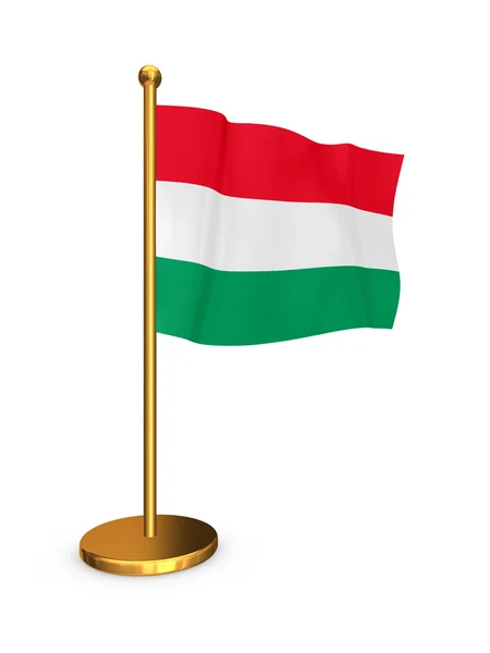 Maďarská vlajka. — Stock fotografie