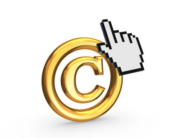 Cursor and copyright symbol. — Stock Photo, Image