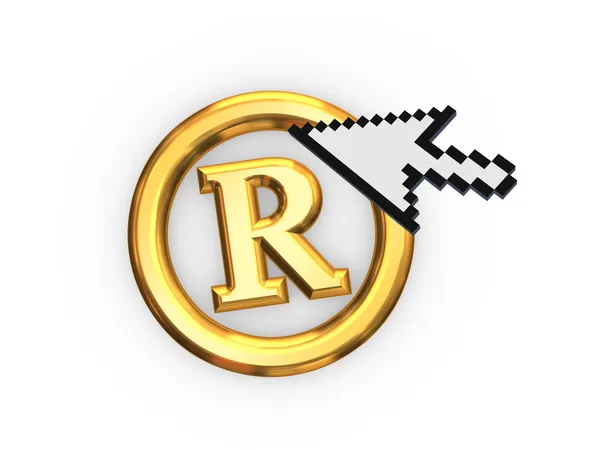 Cursor and copyright symbol. — Stock Photo, Image