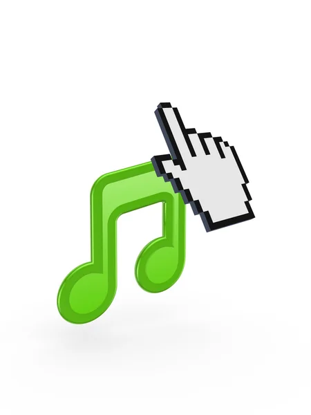 Cursor and icon of note. — Stock Photo, Image