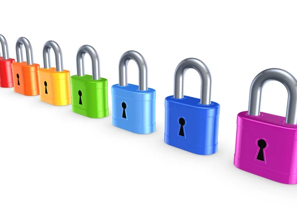 Colorful locks. — Stock Photo, Image