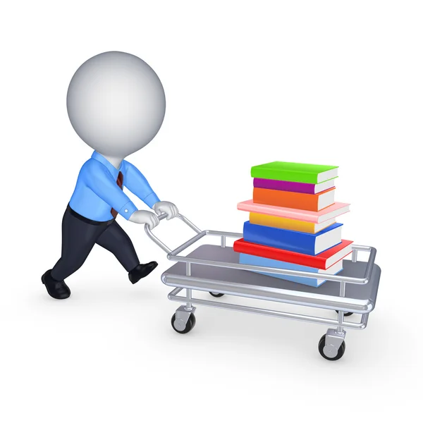 Stack of books on a pushcart. — Stock Photo, Image