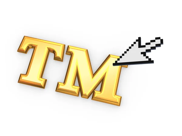 Cursor und tm-Symbol. — Stockfoto