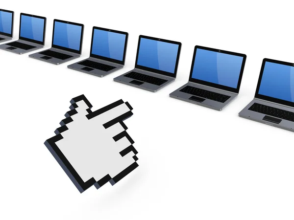 Cursor und Notizbücher. — Stockfoto