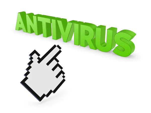 Antivirus curseur et mot . — Photo