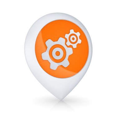 Gears'ın sembolü ile GPS simge.