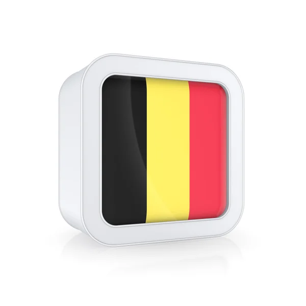 Значок з Прапор Бельгії. — стокове фото