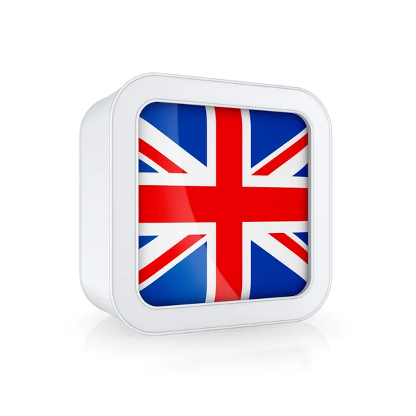 Symbol mit der Flagge von Großbritannien. — Stockfoto