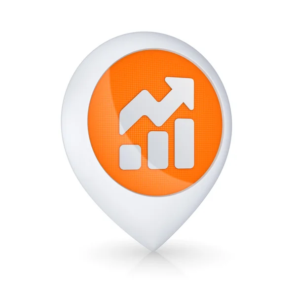 GPS-ikonen med symbol för diagram. — Stockfoto