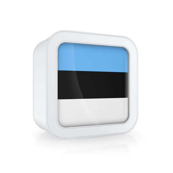 Ikona z banderą Estonii. — Zdjęcie stockowe