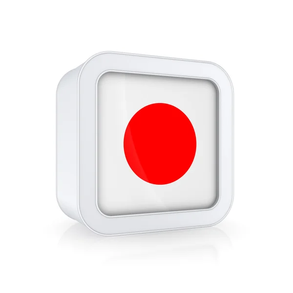 Japán zászló ikon. — Stock Fotó