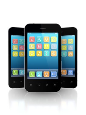 Modern cep telefonları.