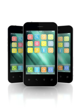 Modern cep telefonları.