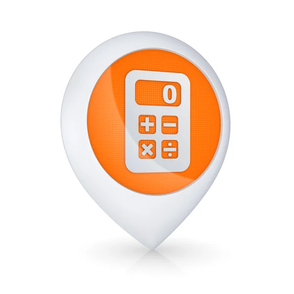 GPS icon with symbol of calculator. — Stock Photo, Image