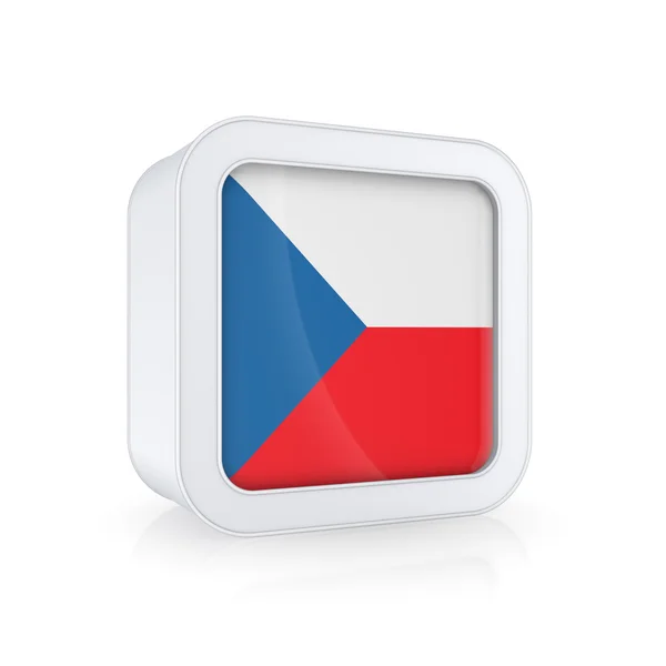 Icon with flag of Czech Republic. — Stock Photo, Image