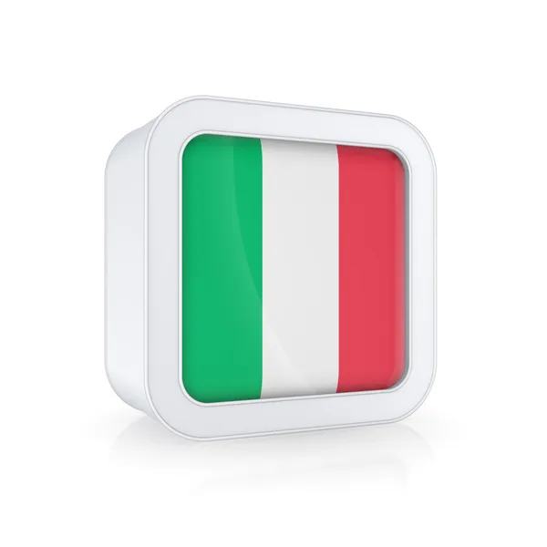 Icona con bandiera di Italia . — Foto Stock