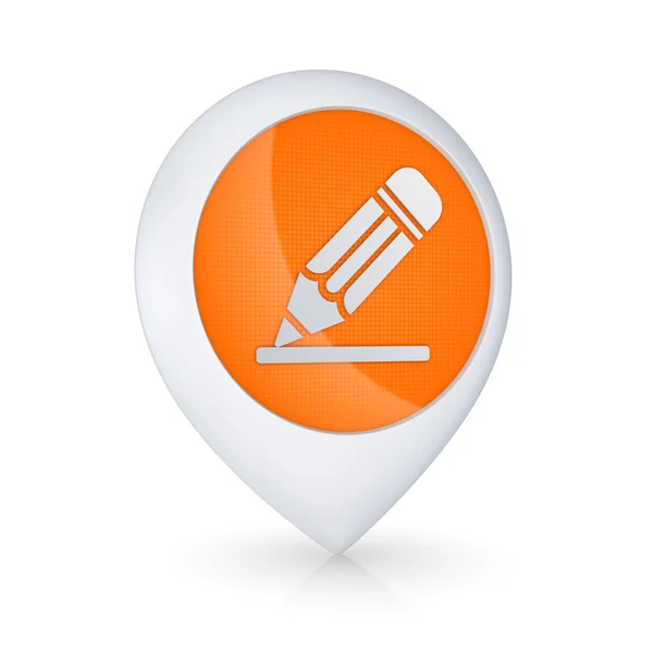 GPS icon with symbol of notepad. — Stock Photo, Image