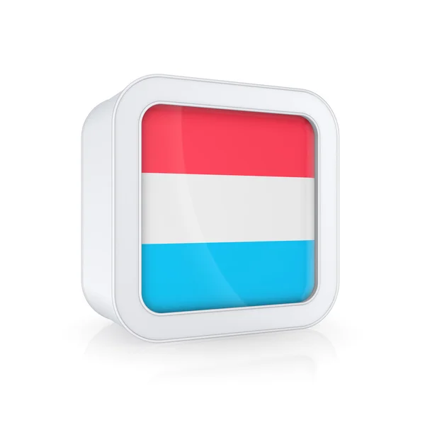 Ikona s Lucemburská vlajka. — Stock fotografie