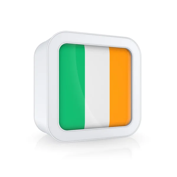 Pictogram met de vlag van Ierland. — Stockfoto