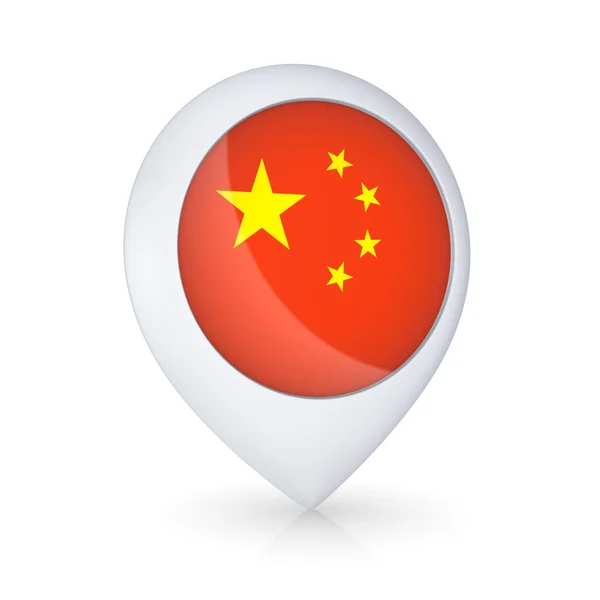 Icon with flag of China. — Stock Photo, Image