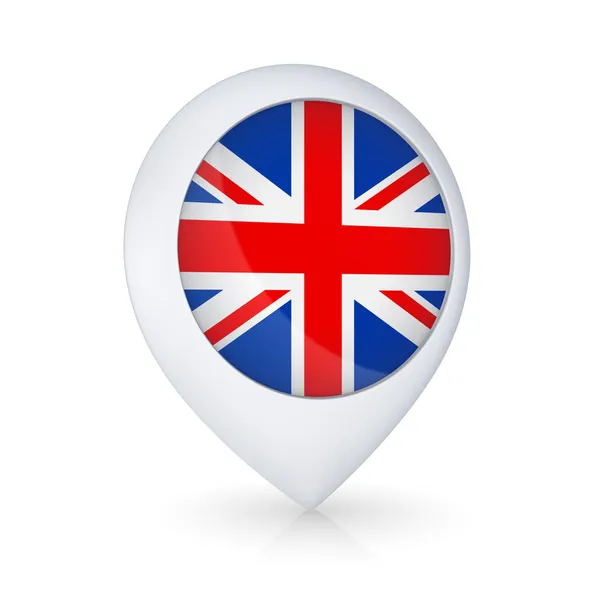 Pictogram met de vlag van Verenigd Koninkrijk. — Stockfoto