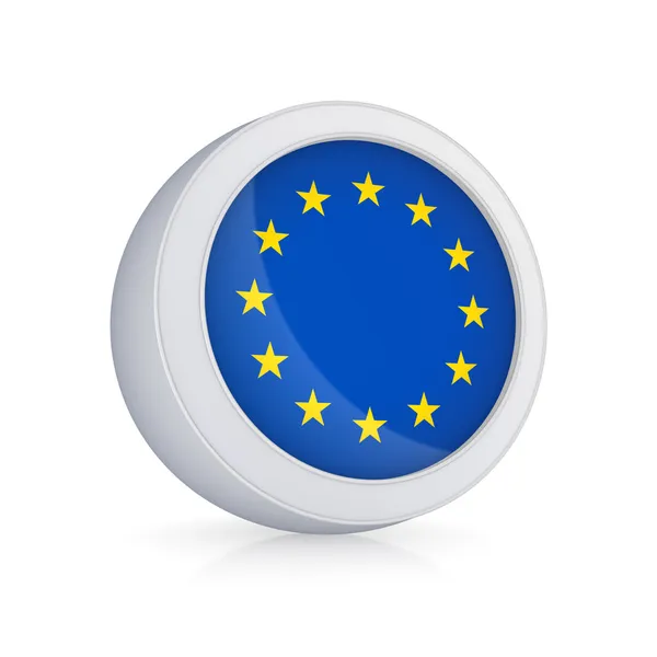 Icon with flag of EU. — Stock Photo, Image